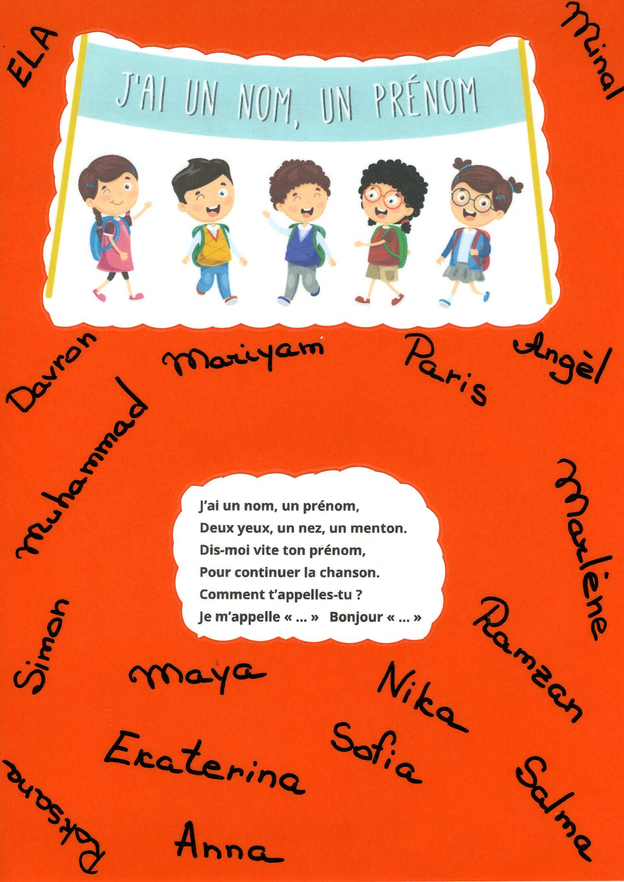 Page De Garde Cahier De Comptines Et Chants Maternelle Nos comptines