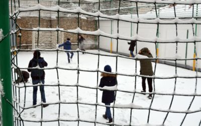 Récréation dans la neige …